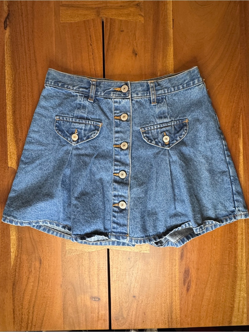 Vintage Jordache Denim Button Front Mini Skirt Y2K 90s Retro Made in Mauritius